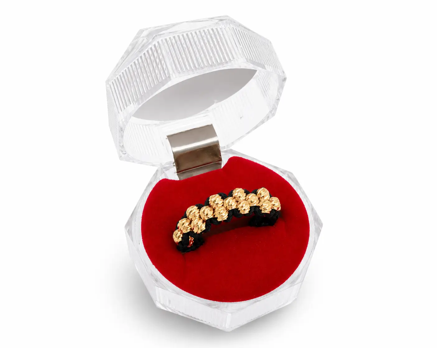 Anillo Dúo Diamantado Full, dos filas de bolitas diamantadas