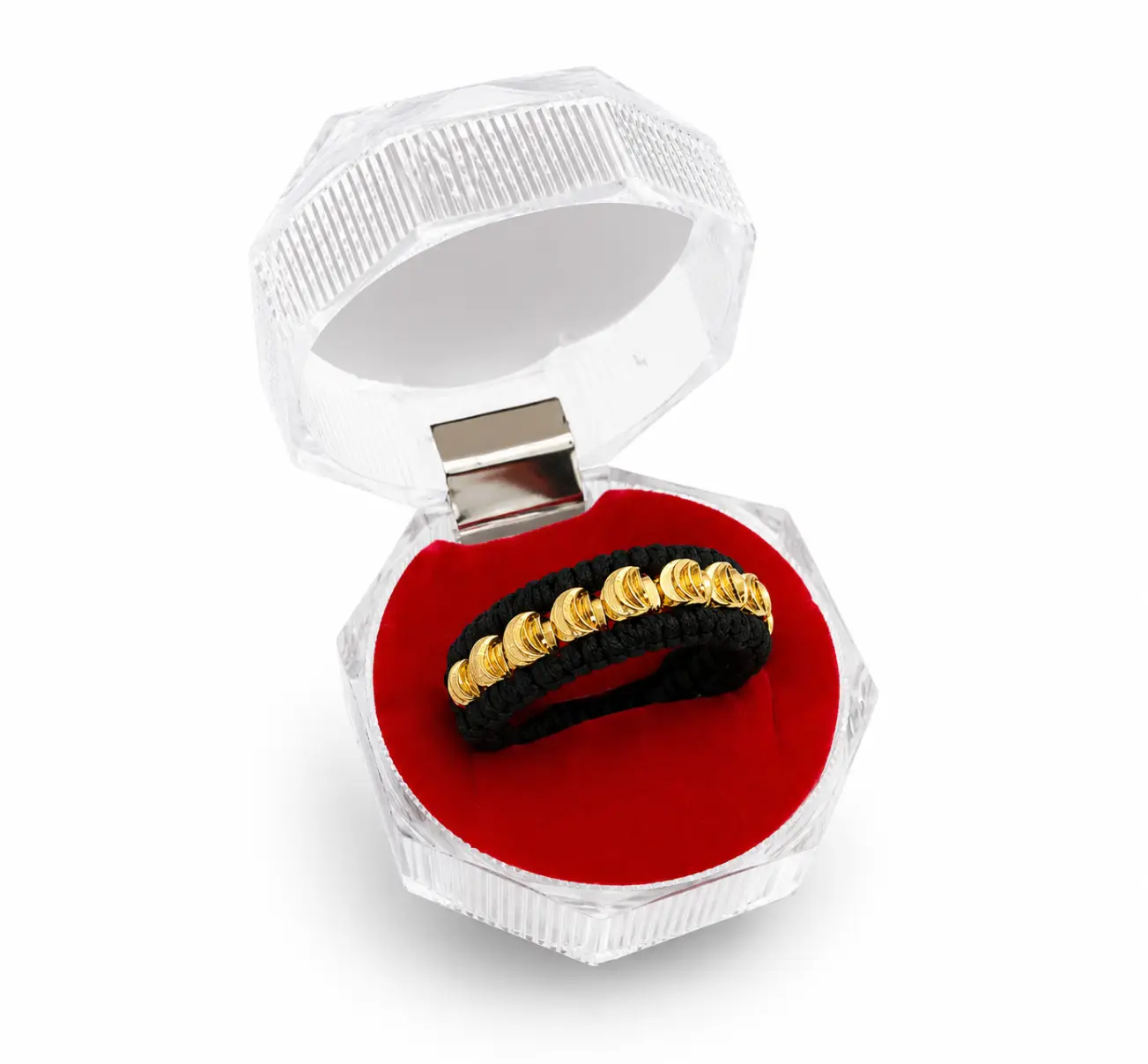 Anillo Solitario Italiano, una fila de bolitas en corte italiano