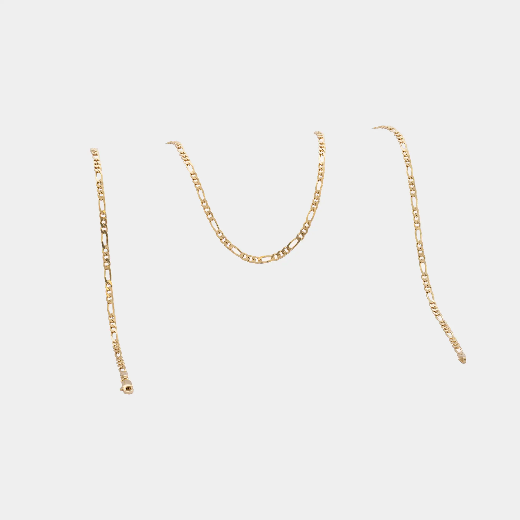 Cadena 3×1 3 mm 60 cm - cadena en oro laminado 18k