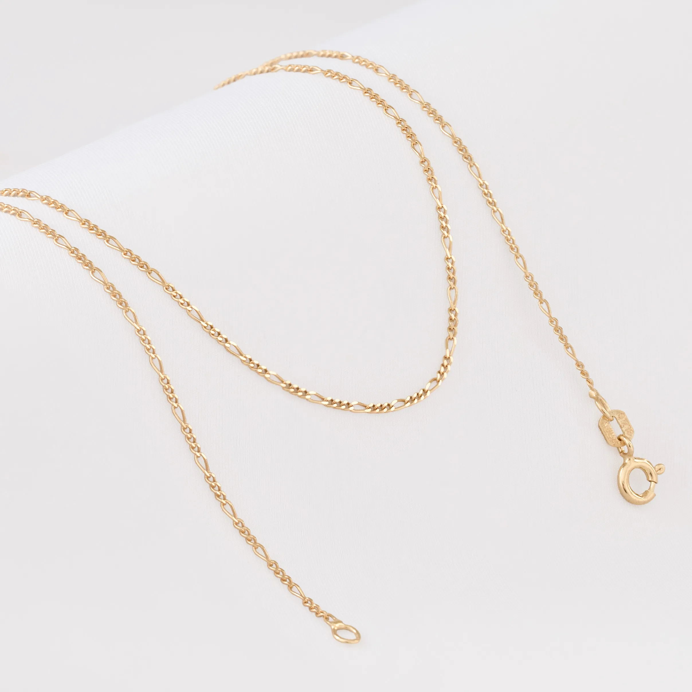 Cadena 3×1 IT 1.6 mm 45 cm - cadena en oro laminado 18k