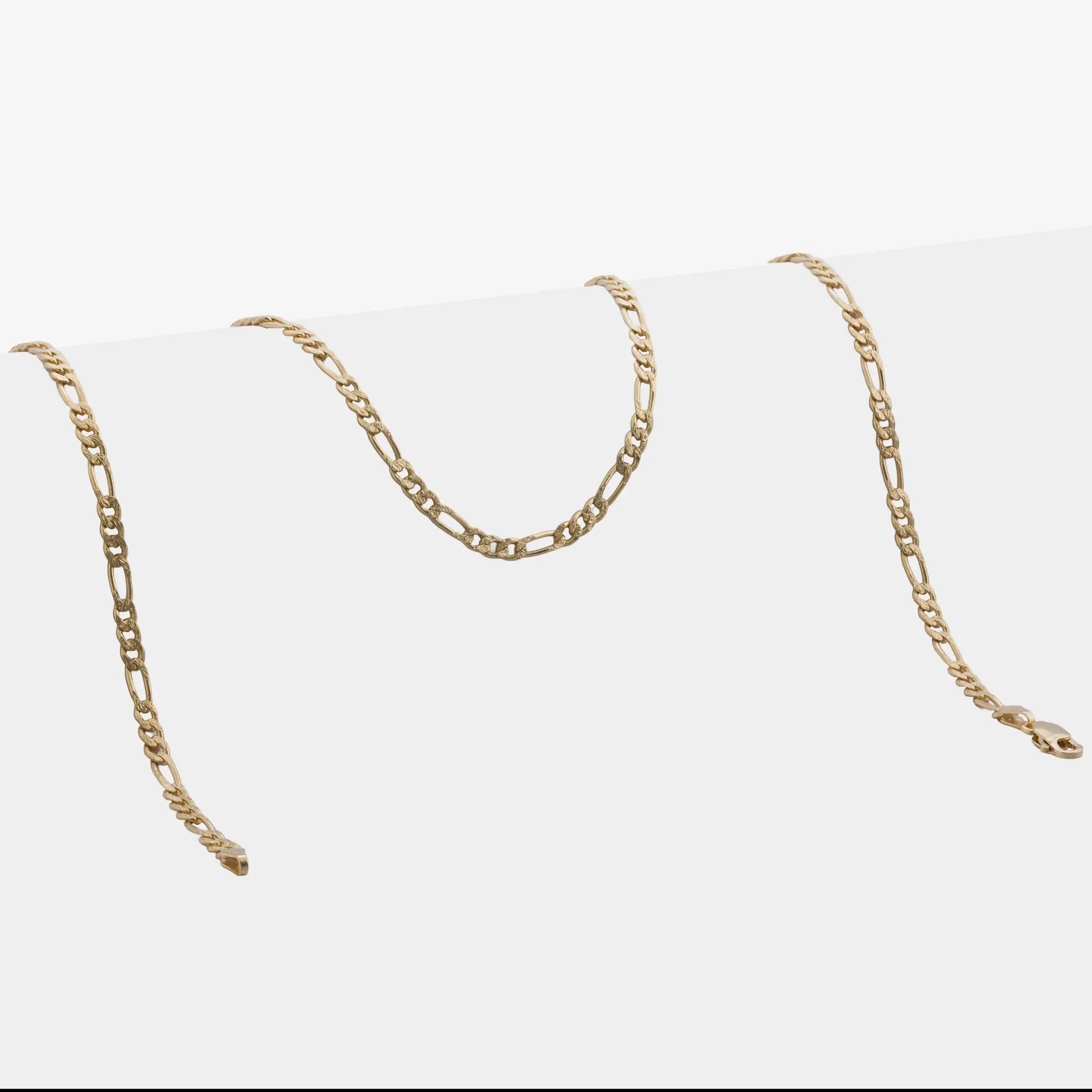 Cadena 3×1 Pavé 3 mm 50 cm - cadena en oro laminado 18k