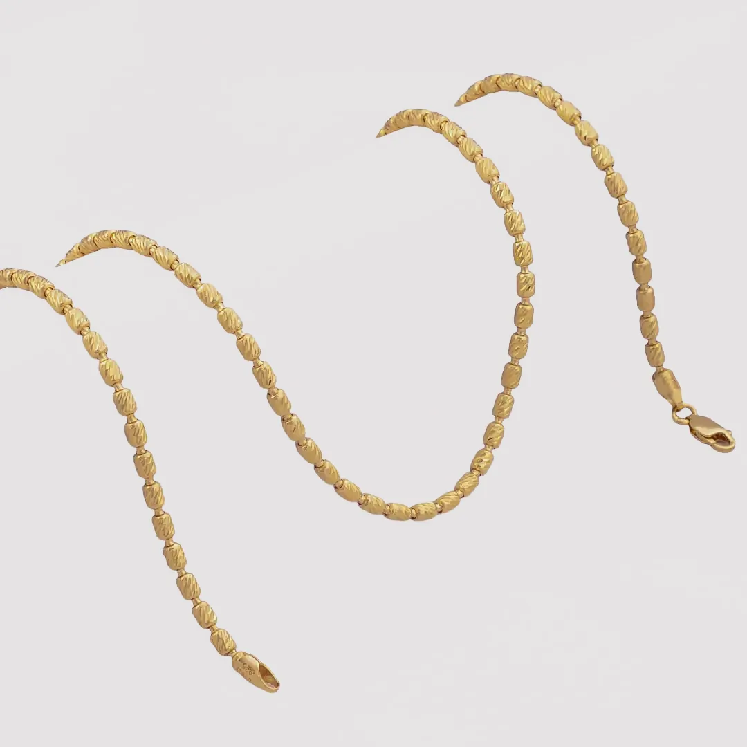 Cadena Barril Italy 3 mm 45 cm - cadena en oro laminado 18k
