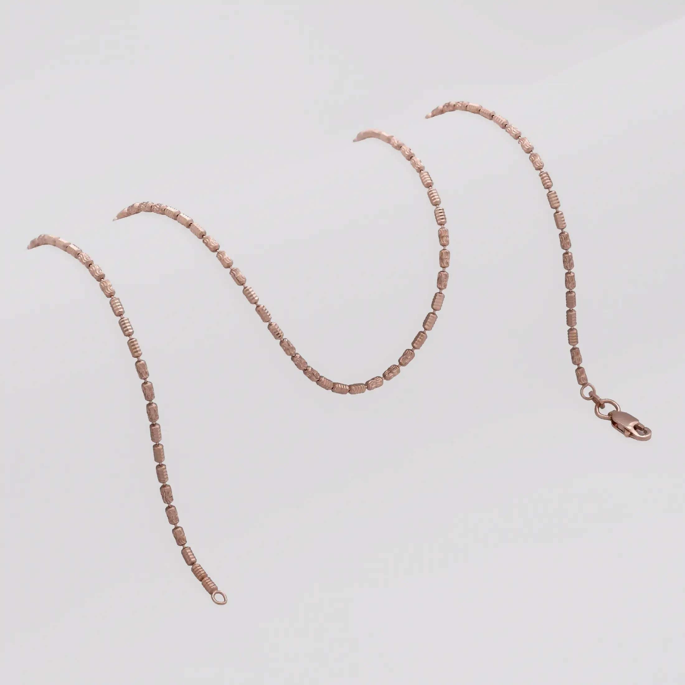 Cadena Barril Prismc Rose IT 45 cm - cadena en oro laminado 18k