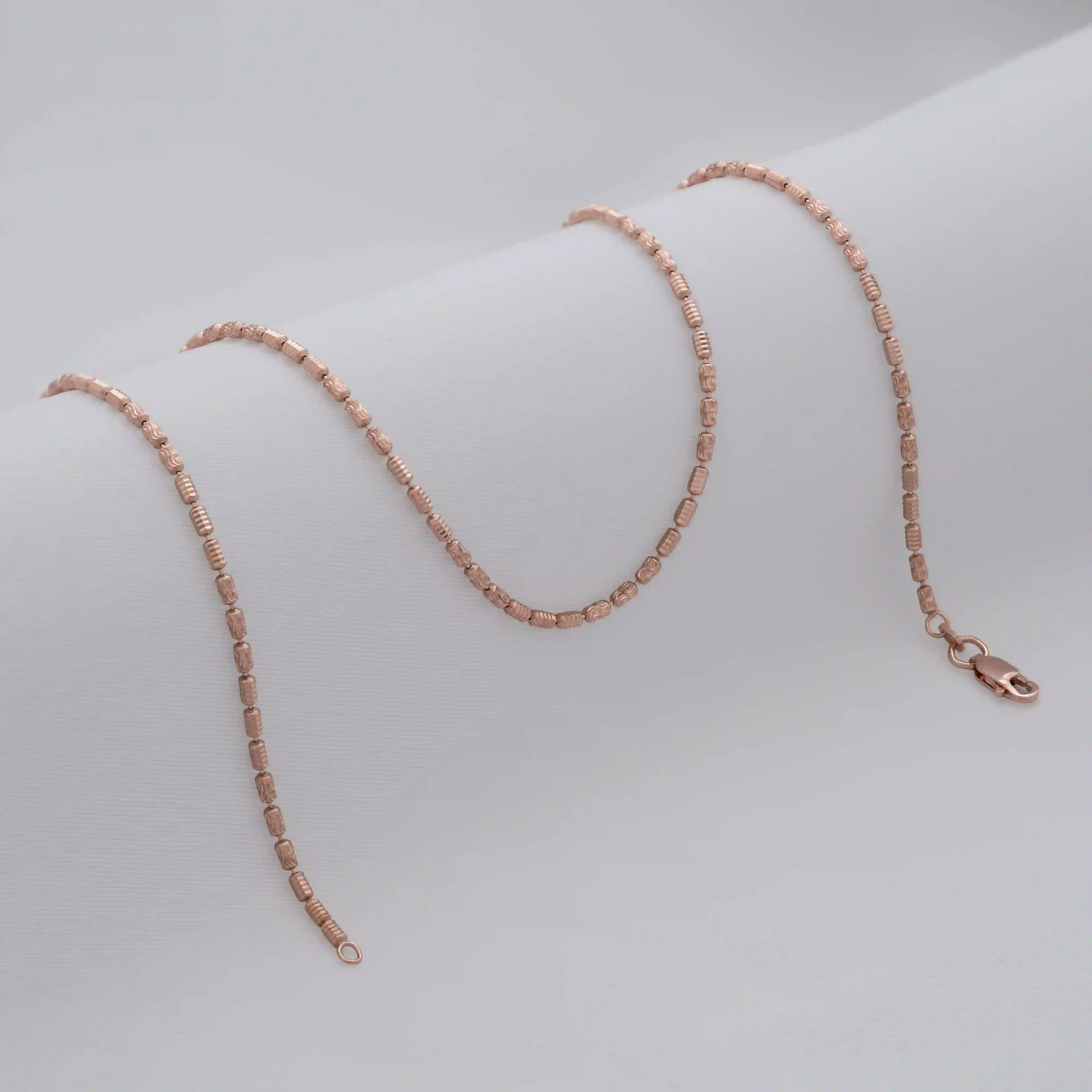 Cadena Barril Prismc Rose IT 65 cm - cadena en oro laminado 18k