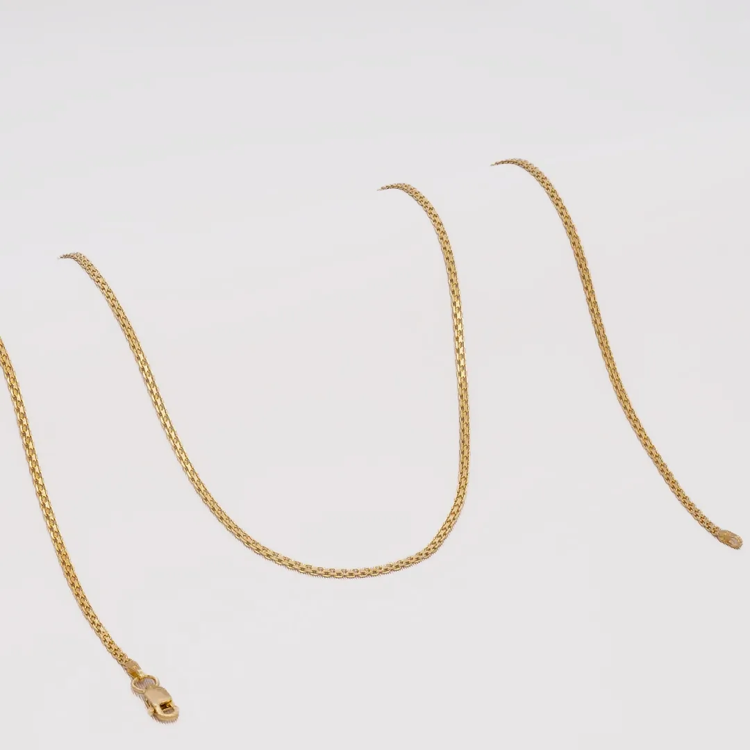 Cadena China IT 2 mm 65 cm - cadena en oro laminado 18k