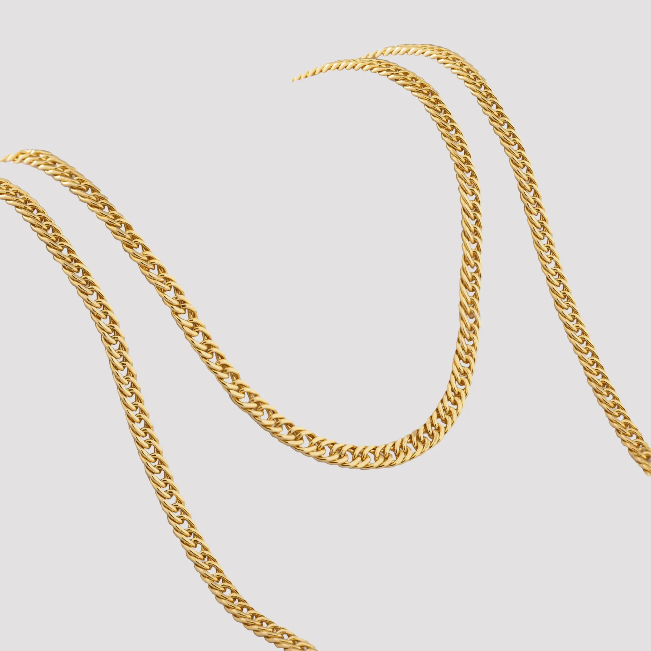 Cadena Continua 4 mm 65 cm - cadena en oro laminado 18k