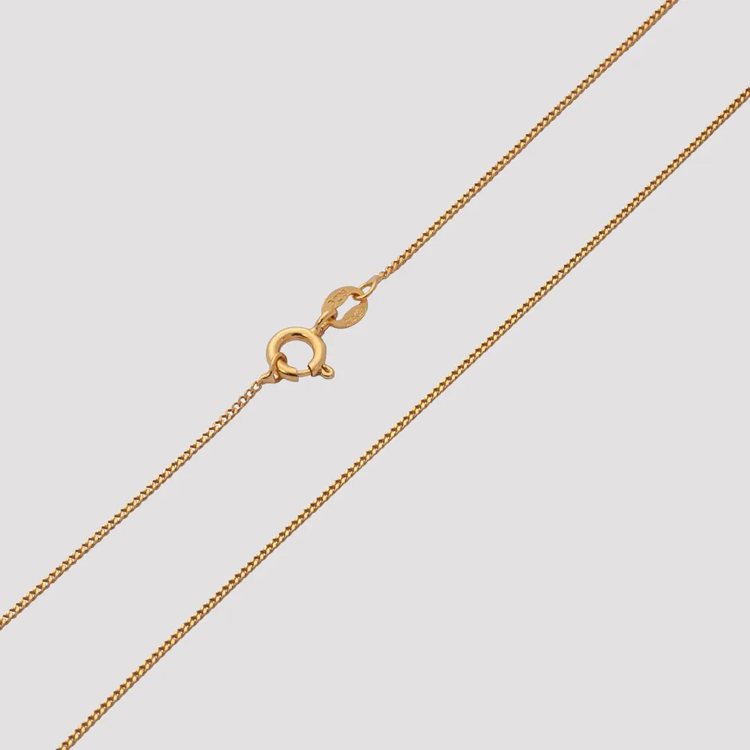 Cadena Cubanita IT 1 mm 45 cm - cadena en oro laminado 18k