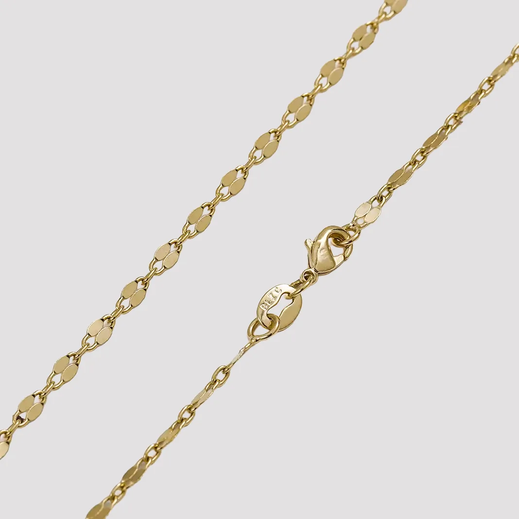 Cadena Espejo Cuadrada 65 cm - cadena en oro laminado 18k