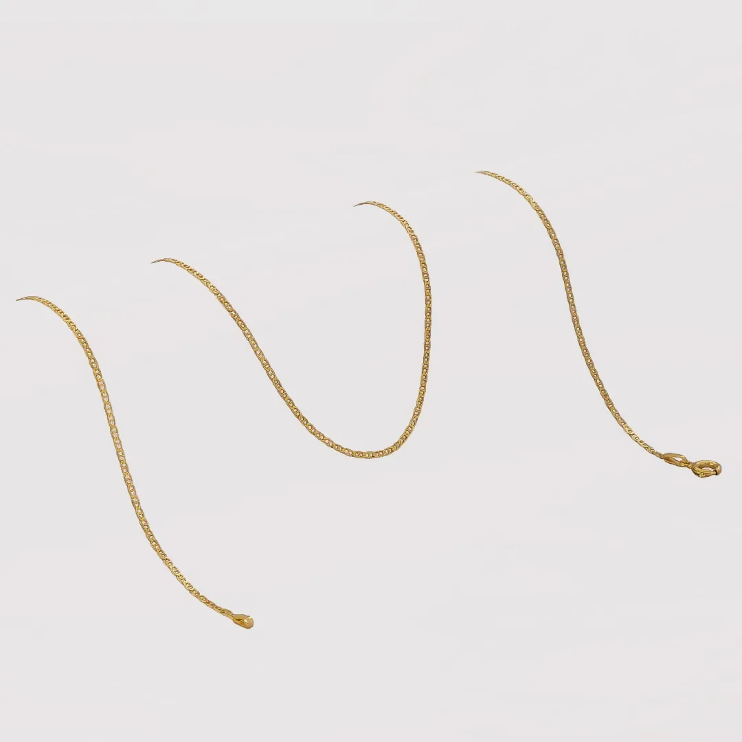 Cadena Marine IT 1.5 mm 65 cm - cadena en oro laminado 18k