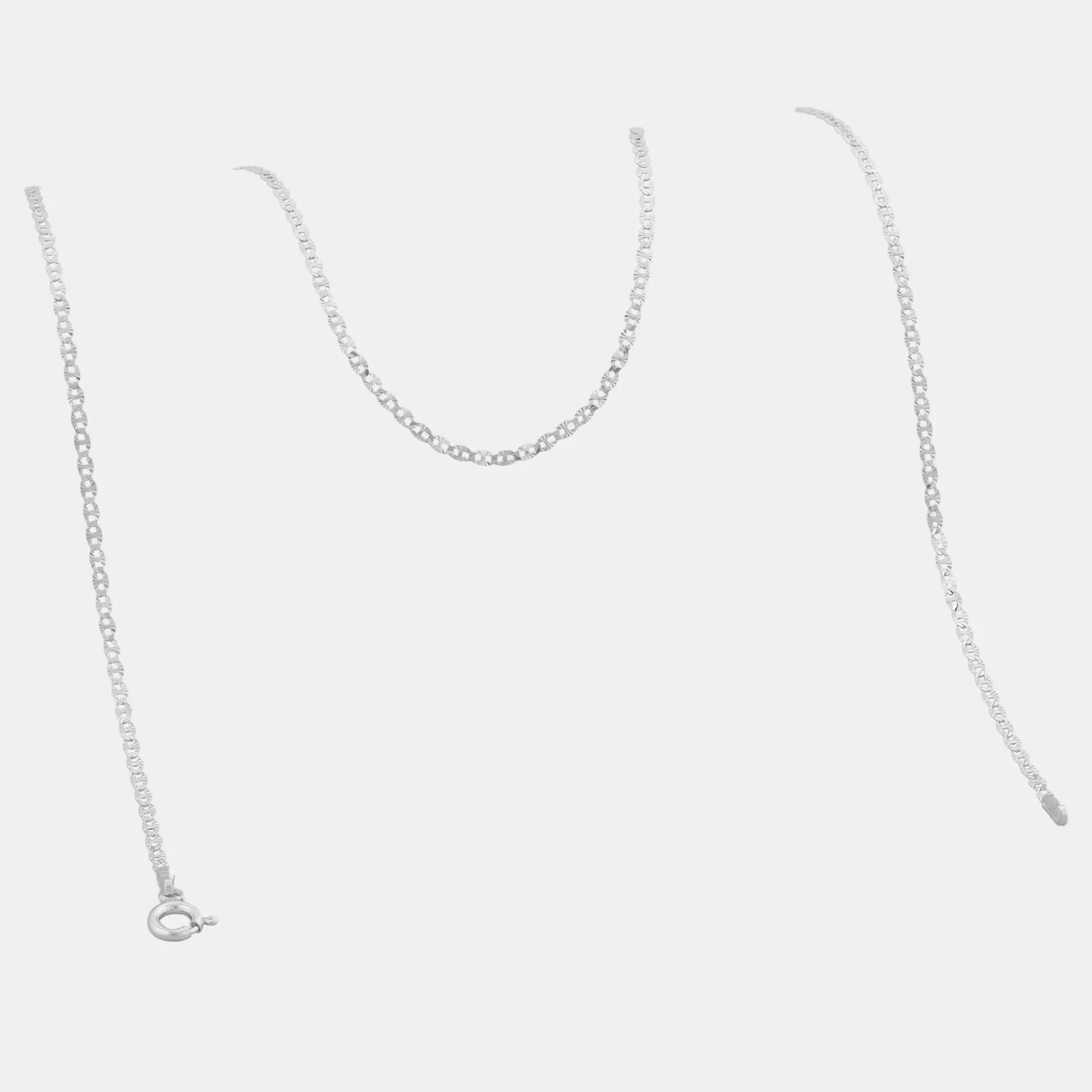 Cadena Marinero Diamantado, cadena marinero diamantada en plata