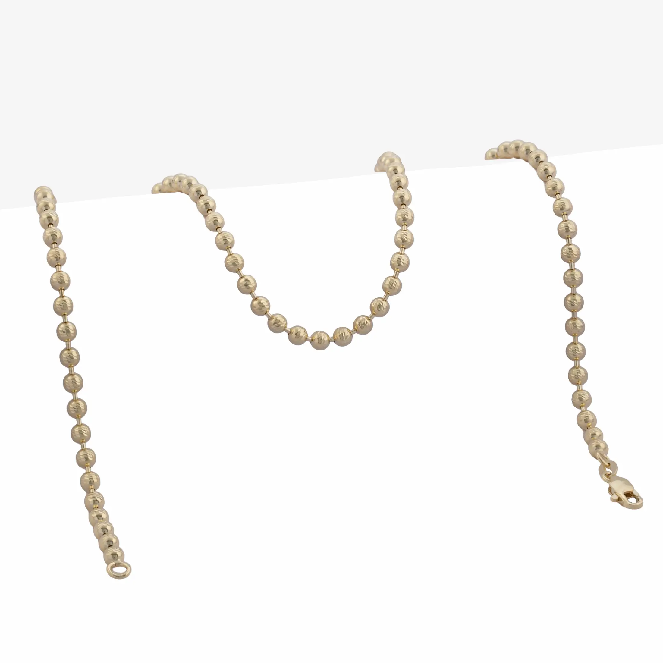 Cadena Militar Italy 4 mm 45 cm - cadena en oro laminado 18k