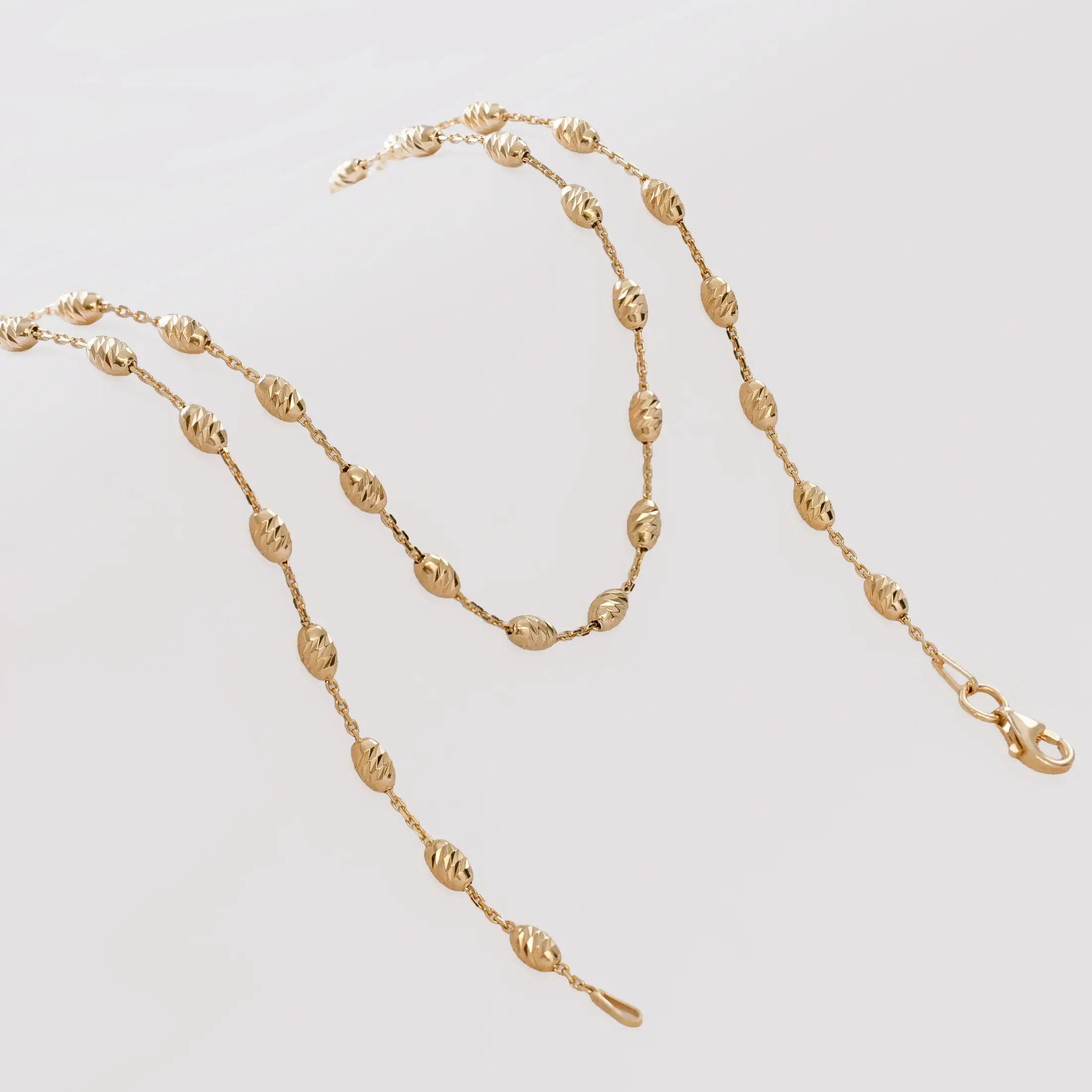 Cadena Militar Ovalada Italy IT 65 cm - cadena en oro laminado 18k