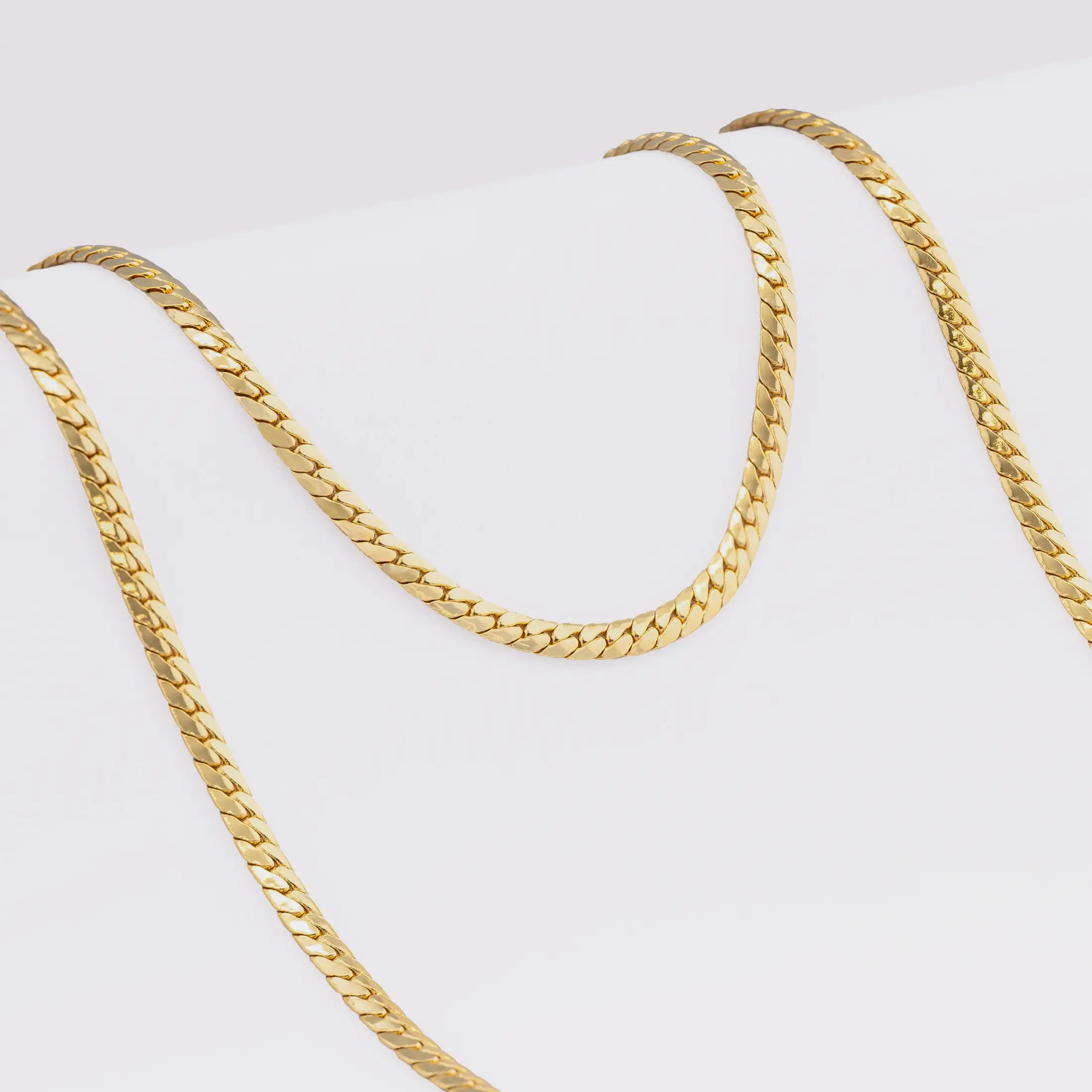 Cadena Serpiente 4 mm 65 cm - cadena en oro laminado 18k