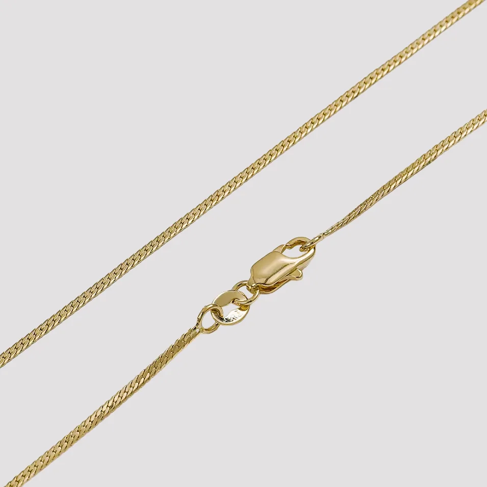 Cadena Serpiente Plana Delgada 1 mm 65 cm - cadena en oro laminado 18k