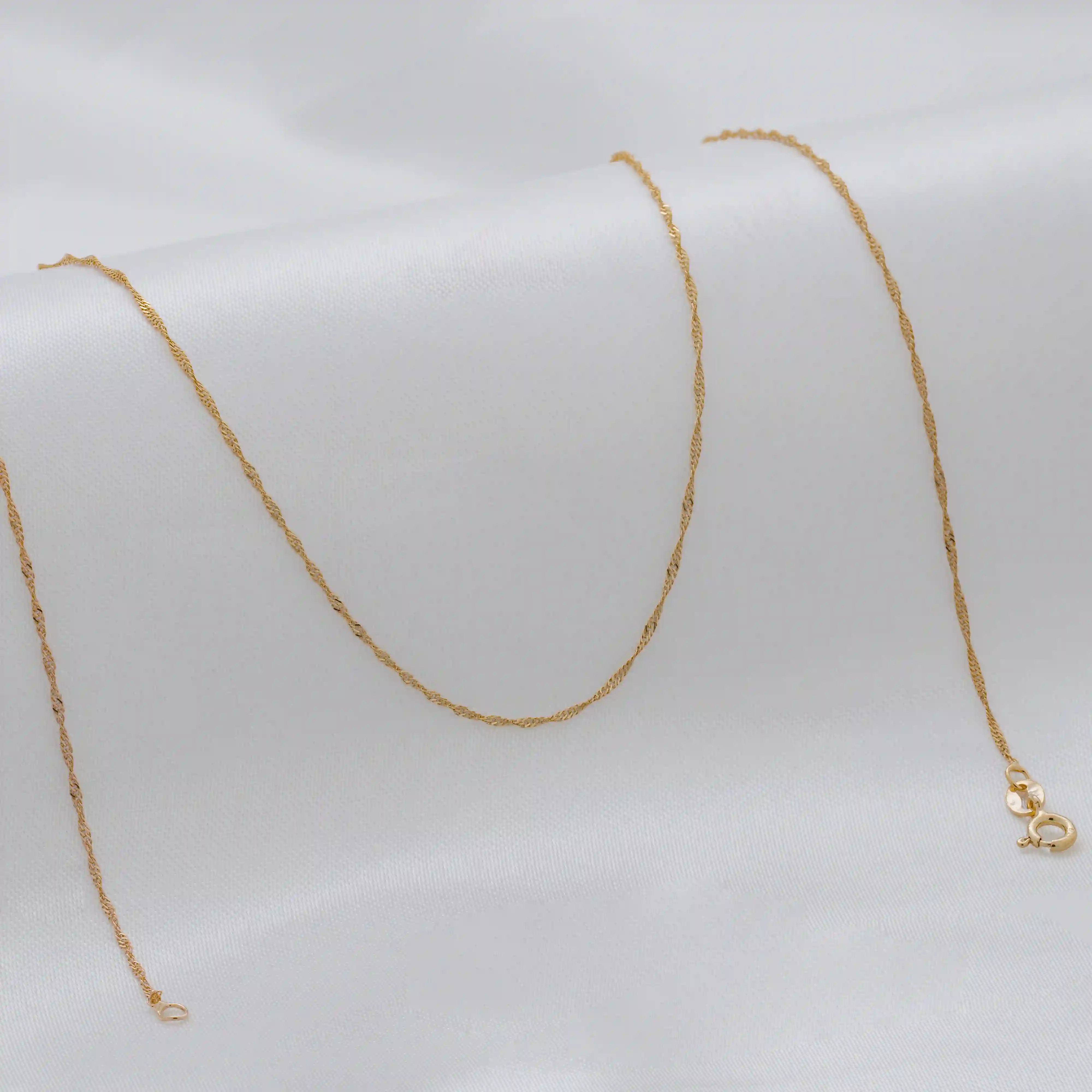 Cadena Singapur IT 1.2 mm 45 cm - cadena en oro laminado 18k