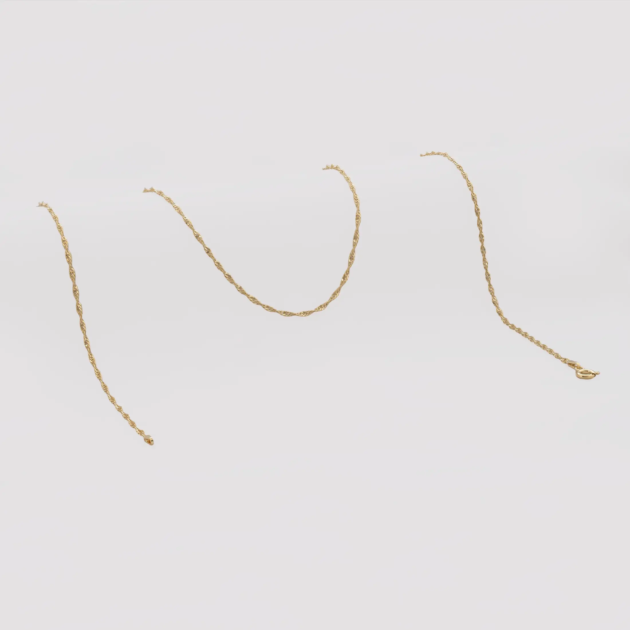 Cadena Singapur IT 1.7 mm 65 cm - cadena en oro laminado 18k