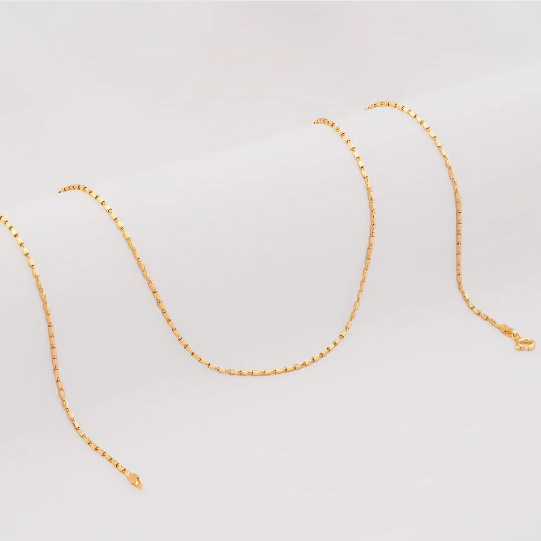 Cadena Tube Gold IT 65 cm - cadena en oro laminado 18k