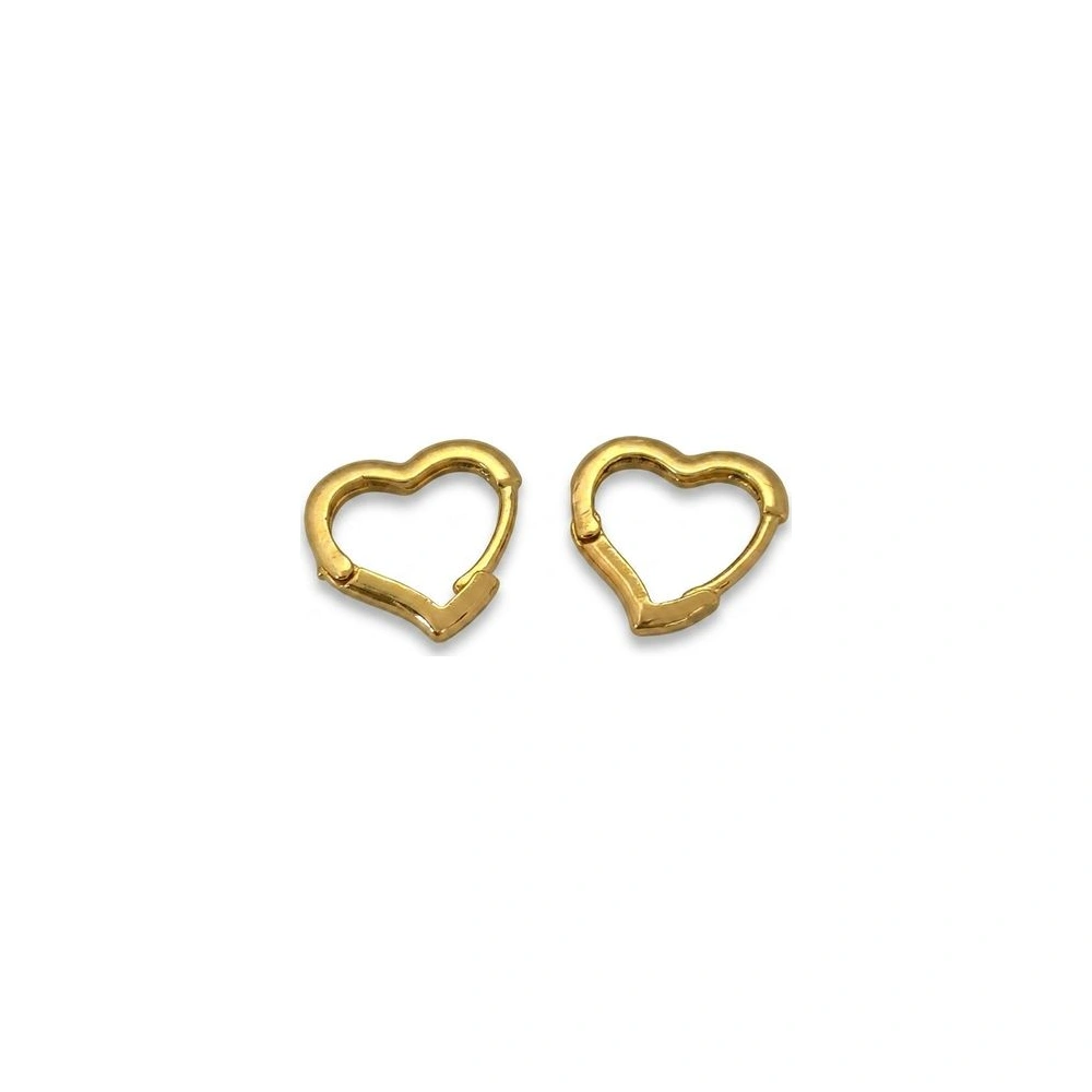 Candonga Amor Eterno - argolla corazón abierto en oro laminado 18k