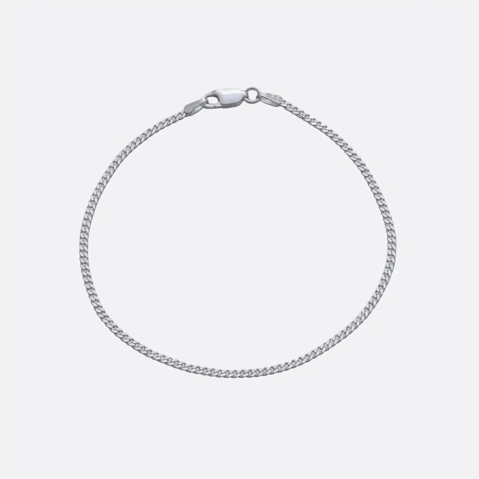 Pulsera Barbada, cadena barbada fina en plata