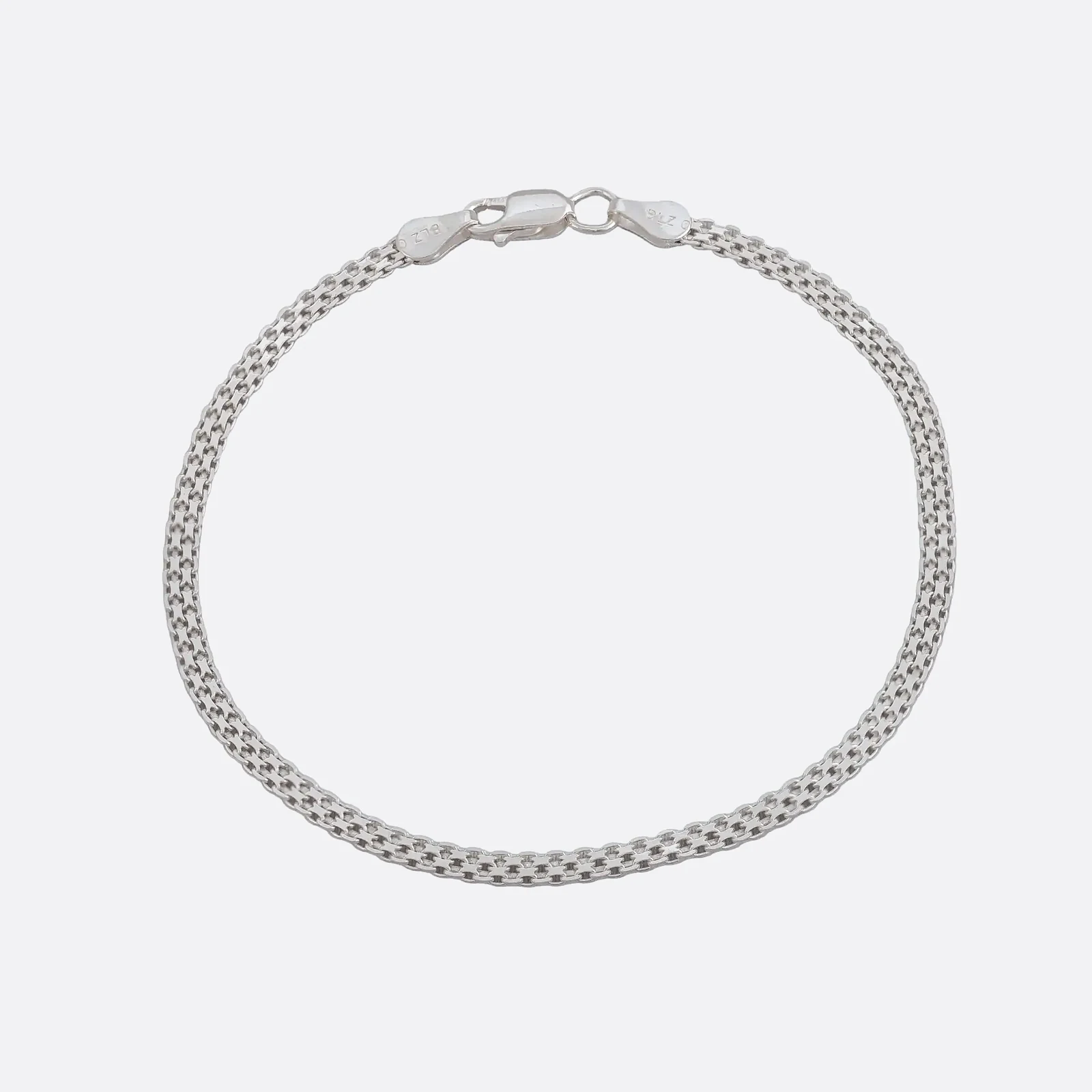 Pulsera Bismark Ancha, pulsera bismark ancha en plata