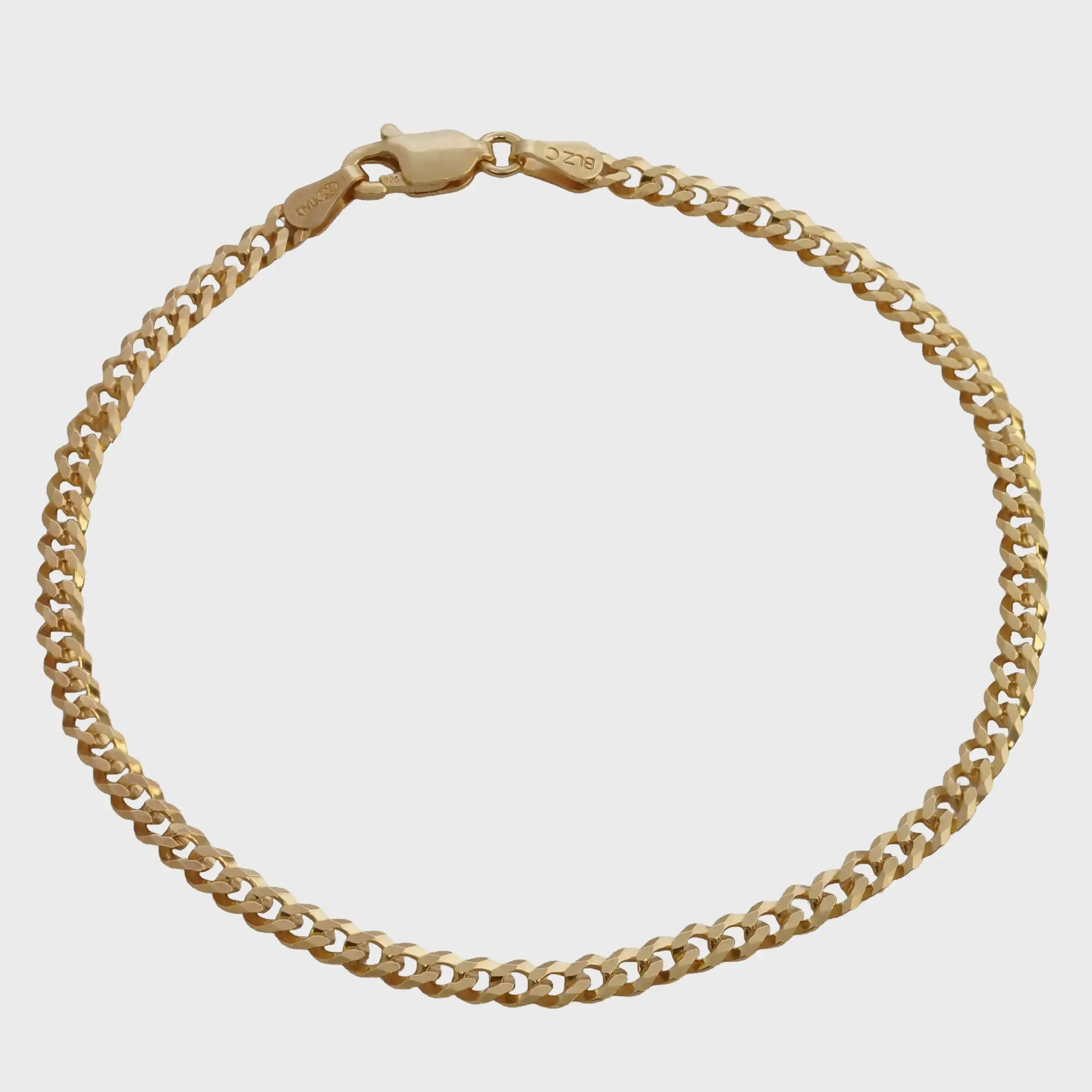 Pulsera Cubana IT 3 mm 19.5 cm - pulsera en oro laminado 18k