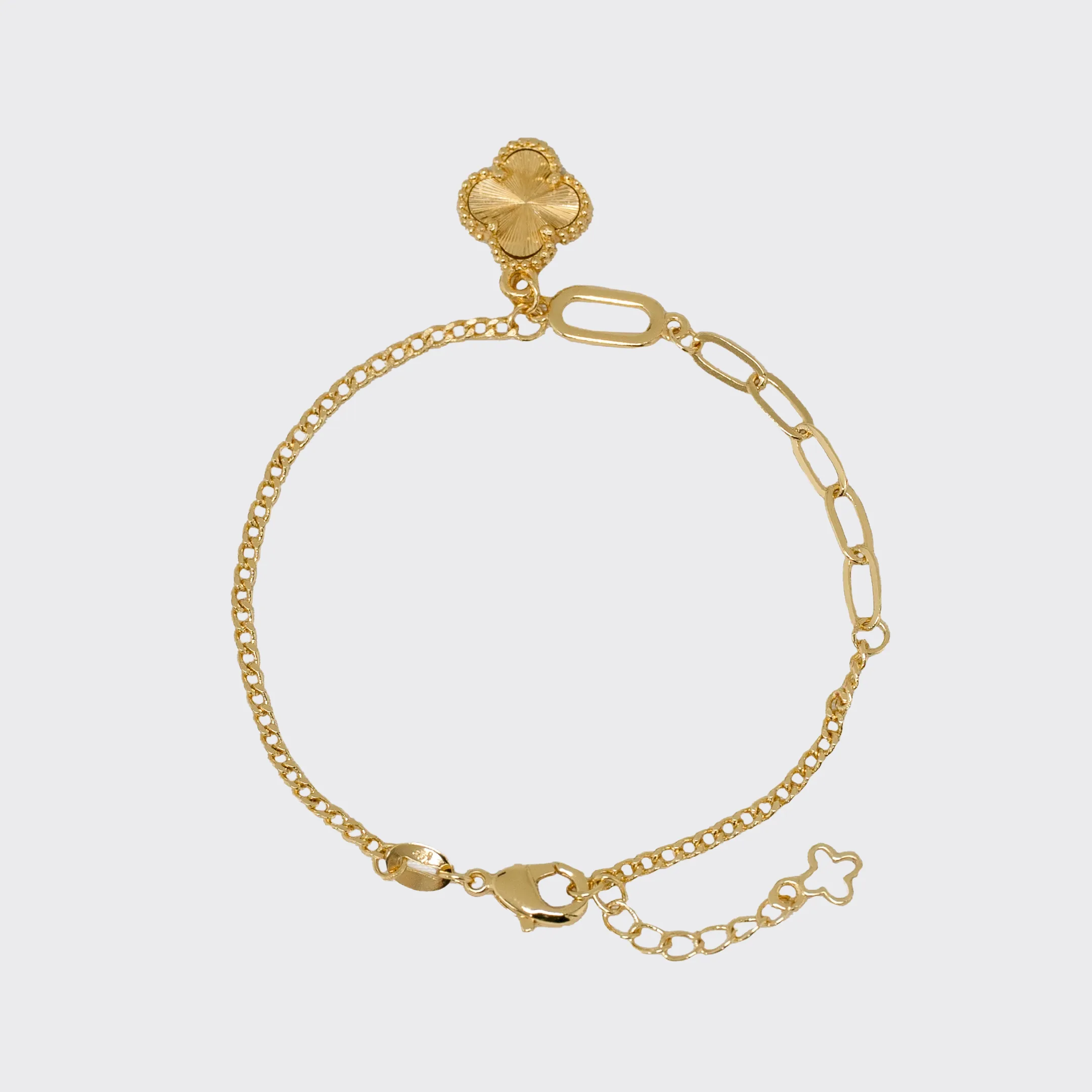 Pulsera Hilo Laminado Tricolor - pulsera en oro laminado 18k