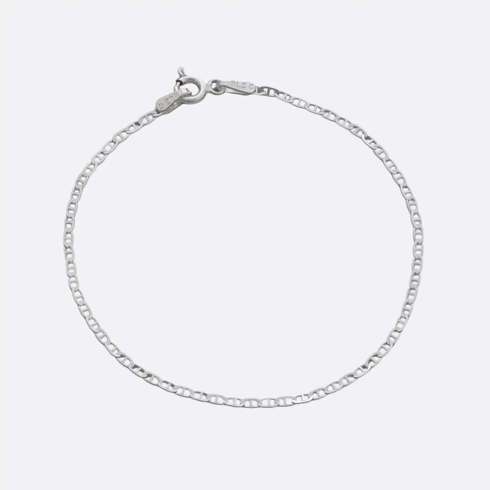 Pulsera Marinero, cadena marinero fina en plata