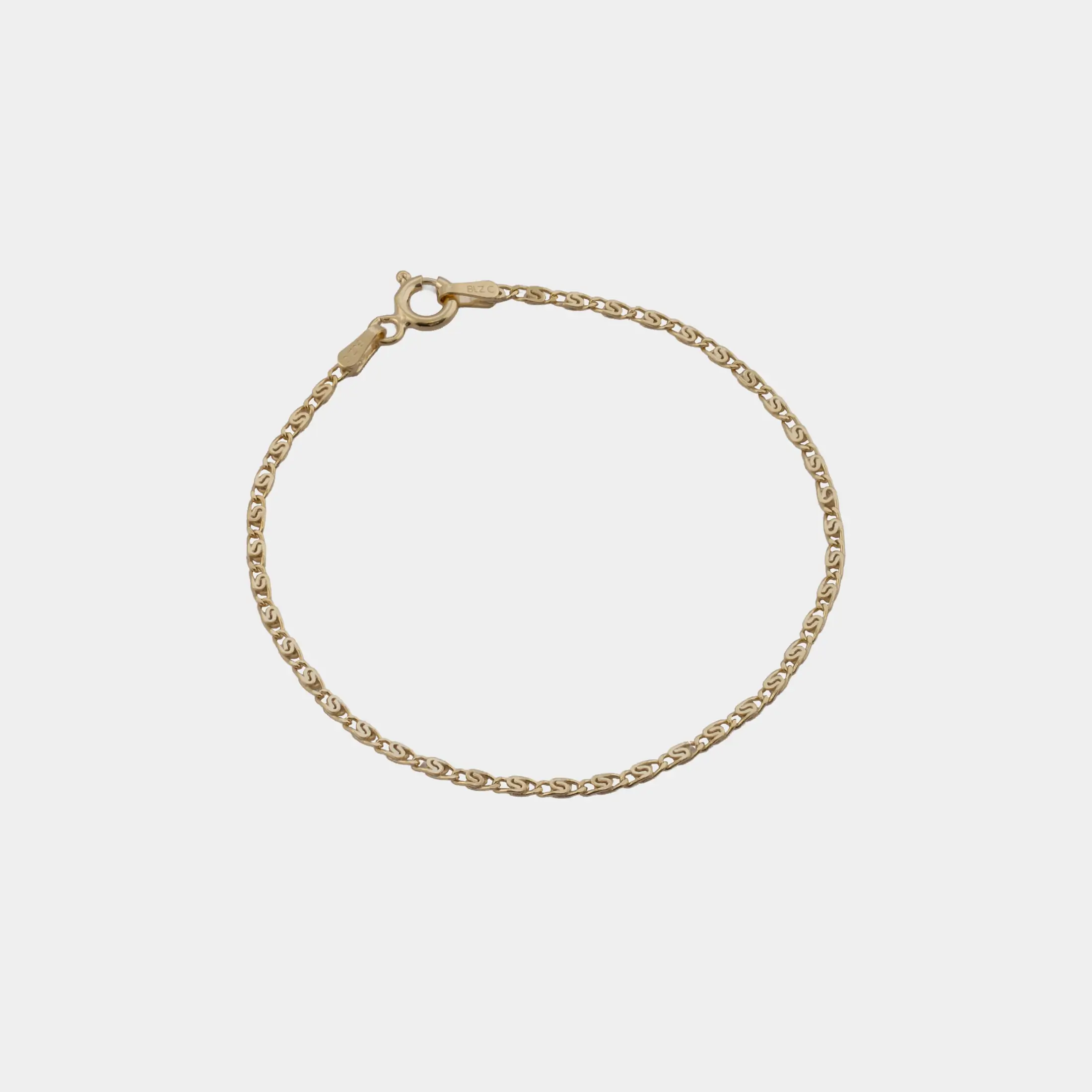 Pulsera Singapur 1.5 mm 16 cm - pulsera en oro laminado 18k