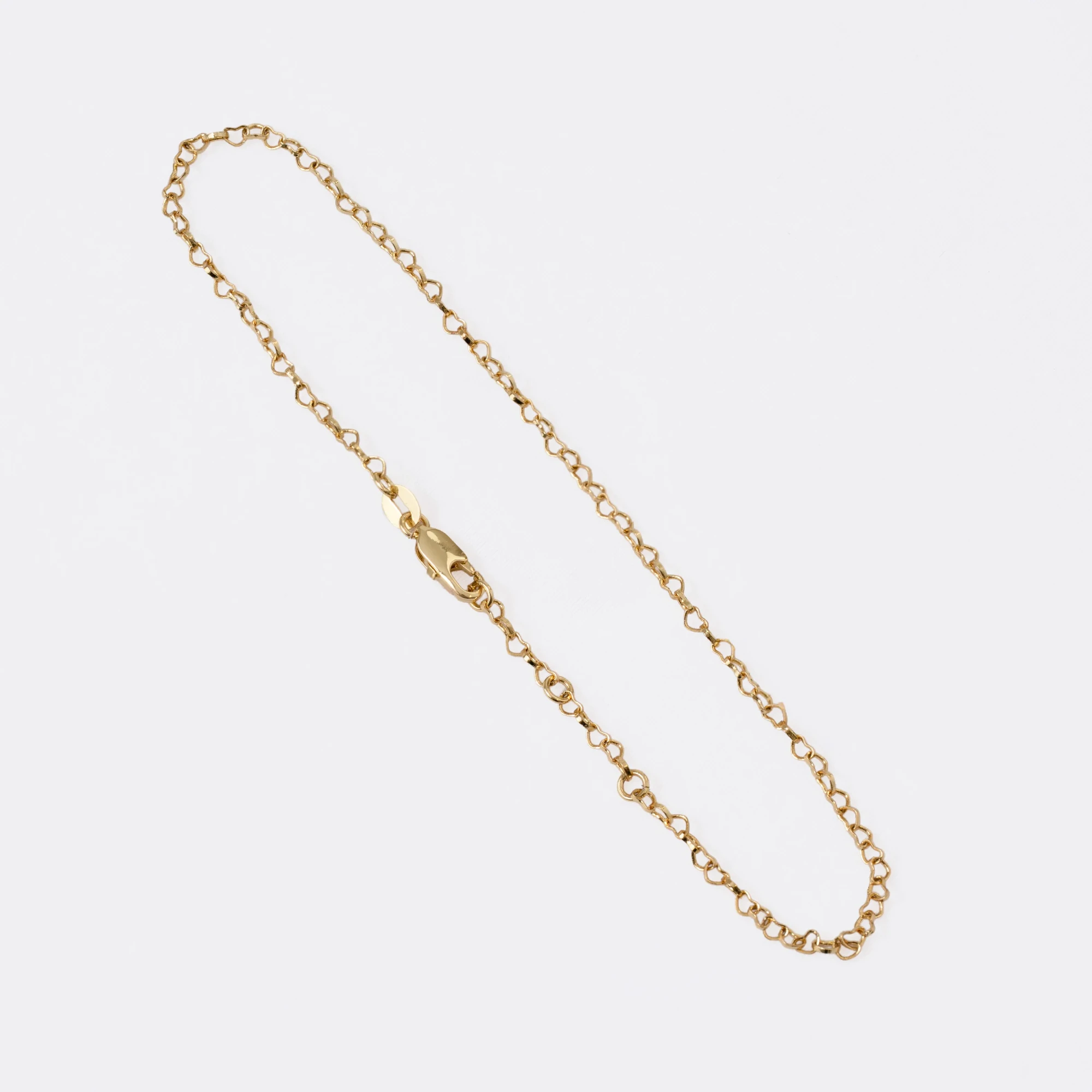 Tobillera Coeur - cadena eslabones dorados